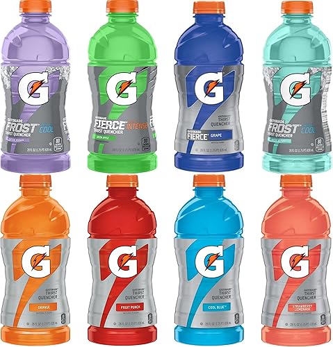 Gatorade Sports Drink Thirst Quencher Electrolyte Variety 8 Pack